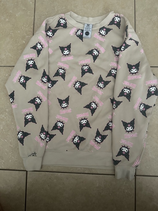 Kuromi Other - LIKE NEW LADIES CREW NECK SWEATSHIRT KUROMI  by SAURIO SIZE M (NO STAINS)